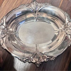 Towle Old Master Embossed Silverplate Oval Serving Dish